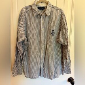 Polo Ralph Lauren Navy and White Striped Shirt